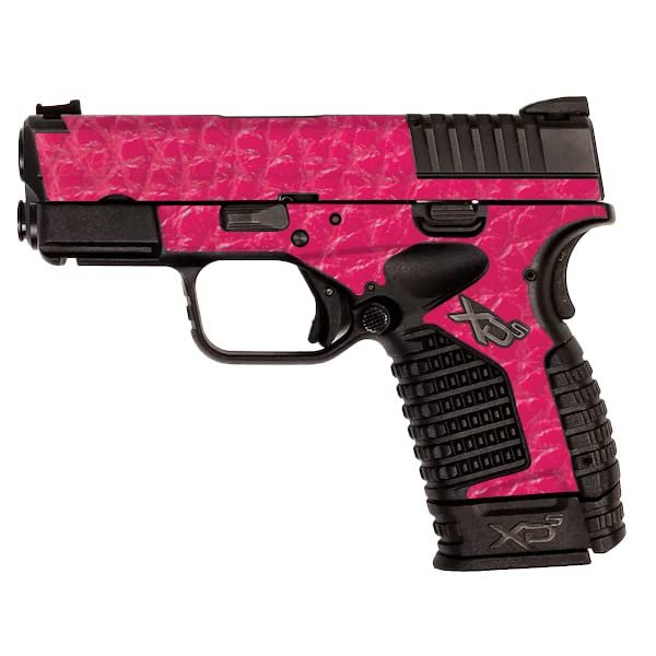 MightySkins Skin Compatible with Springfield XDS 3.3 - Pink Pleather | Protective, Durable, and Unique Vinyl Decal wrap Cover | Easy to Apply, Remove, and Change Styles | Made in The USA