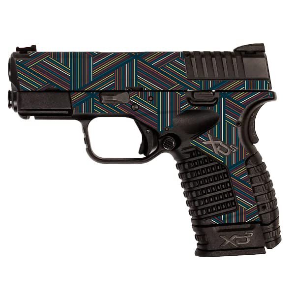 MightySkins Skin Compatible with Springfield XDS 3.3 - Triangle Stripes | Protective, Durable, and Unique Vinyl Decal wrap Cover | Easy to Apply, Remove, and Change Styles | Made in The USA