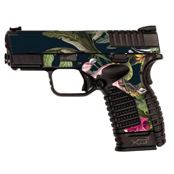 MightySkins Skin Compatible with Springfield XDS 3.3 - Tropical Kingdom | Protective, Durable, and Unique Vinyl Decal wrap Cover | Easy to Apply, Remove, and Change Styles | Made in The USA