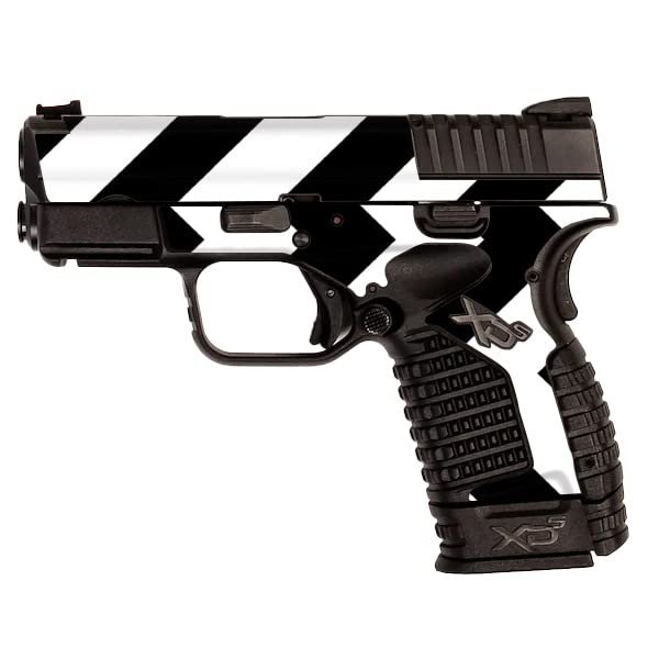 MightySkins Skin Compatible with Springfield XDS 3.3 - Black Chevron | Protective, Durable, and Unique Vinyl Decal wrap Cover | Easy to Apply, Remove, and Change Styles | Made in The USA
