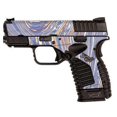 MightySkins Skin Compatible with Springfield XDS 3.3 - Liquid Silver | Protective, Durable, and Unique Vinyl Decal wrap Cover | Easy to Apply, Remove, and Change Styles | Made in The USA