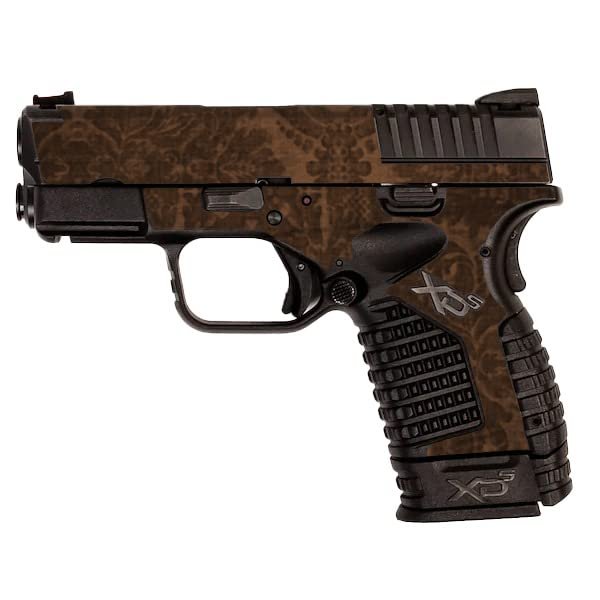 MightySkins Skin Compatible with Springfield XDS 3.3 - Brown Linen | Protective, Durable, and Unique Vinyl Decal wrap Cover | Easy to Apply, Remove, and Change Styles | Made in The USA