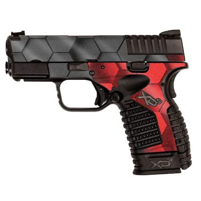 MightySkins Glossy Glitter Skin Compatible with Springfield XDS 3.3 - Two-Tone Hex | Protective, Durable High-Gloss Glitter Finish | Easy to Apply, Remove, and Change Styles | Made in The USA