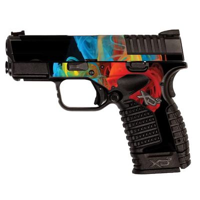 MightySkins Skin Compatible with Springfield XDS 3.3 - Primary Smoke | Protective, Durable, and Unique Vinyl Decal wrap Cover | Easy to Apply, Remove, and Change Styles | Made in The USA