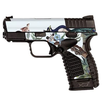 MightySkins Skin Compatible with Springfield XDS 3.3 - Chinoiserie Fabric | Protective, Durable, and Unique Vinyl Decal wrap Cover | Easy to Apply, Remove, and Change Styles | Made in The USA