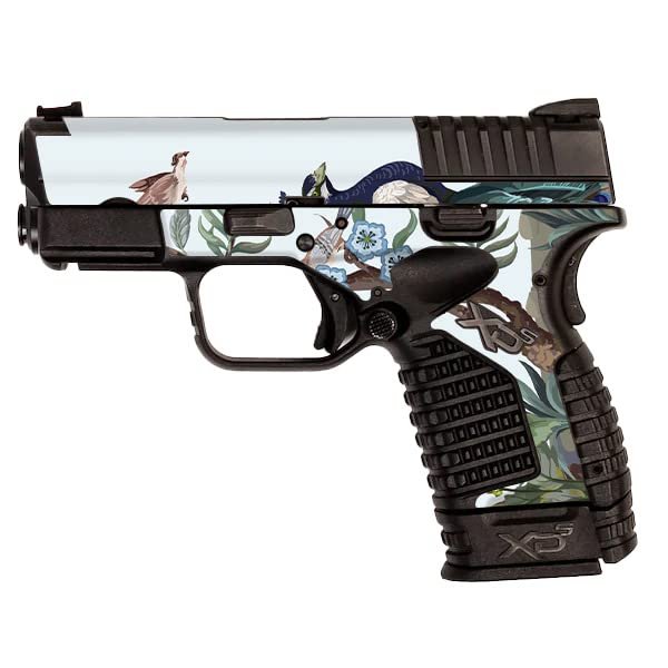 MightySkins Skin Compatible with Springfield XDS 3.3 - Chinoiserie Fabric | Protective, Durable, and Unique Vinyl Decal wrap Cover | Easy to Apply, Remove, and Change Styles | Made in The USA