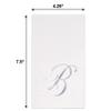 Gift Boutique - 100 Silver Monogram on White Guest Napkins, Letter B Disposable Paper Pack Elegant Metallic Silver Foil Hand Napkin for Bathroom, Powder Room Wedding, Birthday Party Decorative Towels view 2