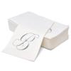 Gift Boutique - 100 Silver Monogram on White Guest Napkins, Letter B Disposable Paper Pack Elegant Metallic Silver Foil Hand Napkin for Bathroom, Powder Room Wedding, Birthday Party Decorative Towels view 3