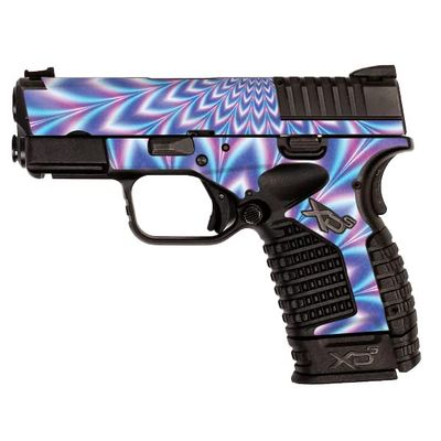 MightySkins Glossy Glitter Skin Compatible with Springfield XDS 3.3 - Jitter Illusion | Protective, Durable High-Gloss Glitter Finish | Easy to Apply, Remove, and Change Styles | Made in The USA