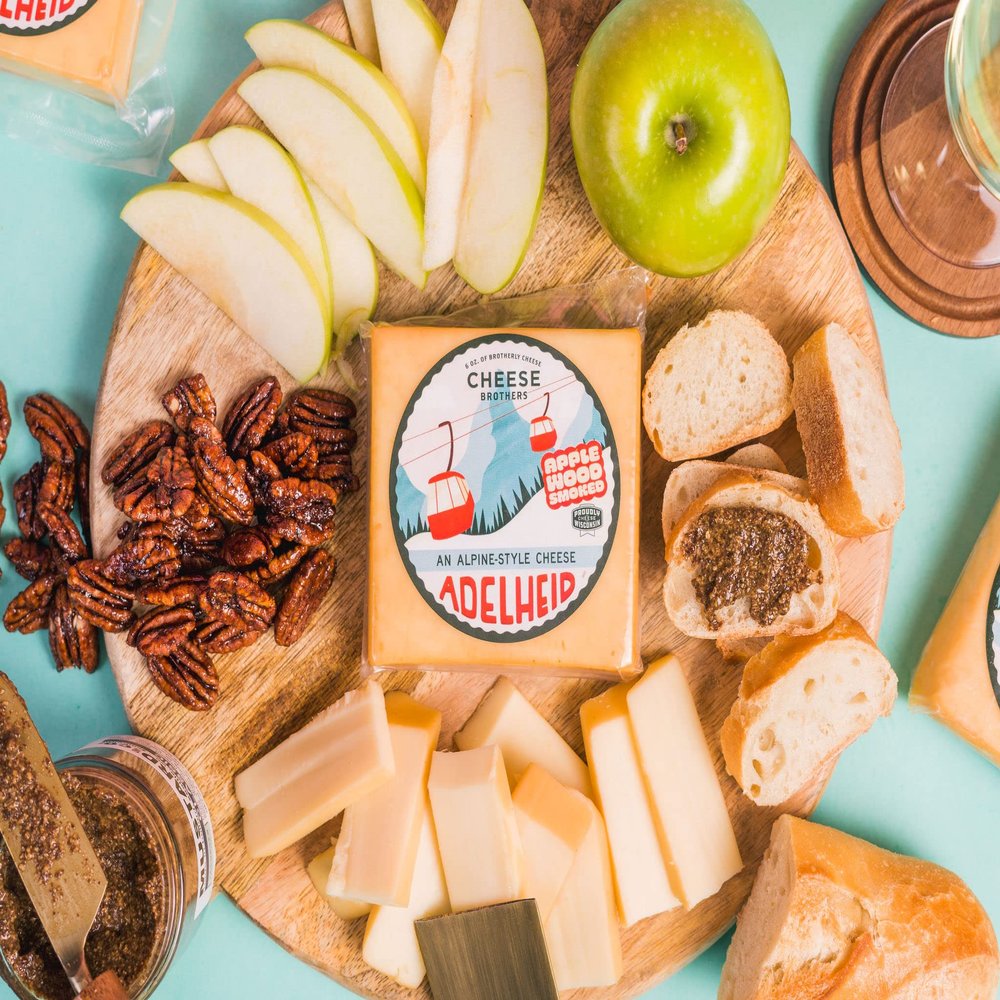 Cheese Bros | Smoked Adelheid Alpine-Style Cheese | Crafted in Wisconsin (4 Count)