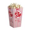 Popcorn Supply 47E Red & White Open Top Popcorn Boxes (Case of 500) view 1