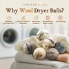 Fluff Ewes Wool Dryer Balls 6 Pack Premium New Zealand Wool Laundry Balls for Dryer, No Static Dryer Balls Laundry Reusable Cute, XL Wool Dryer Balls Cute, Baby Dryer Balls for Dryers - Marble view 2