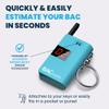 BACtrack Keychain Breathalyzer (Blue) and 20 Breathalyzer Mouthpieces Bundle view 2