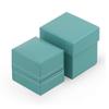 N N'icePackaging - 5 Qty Teal-Blue Leatherette Classic Small Pendant Jewelry Gift Box w/White Velvet Insert view 3