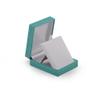 N N'icePackaging - 1 Qty Teal-Blue Leatherette Classic Large Pendant Jewelry Gift Box w/White Velvet Insert view 2
