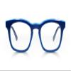 eyebobs Humble Narrator Premium Readers for Women and Men | Square Eye Glasses | Blue Front and Temples | 0.00 view 1