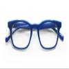 eyebobs Humble Narrator Premium Readers for Women and Men | Square Eye Glasses | Blue Front and Temples | 0.00 view 2