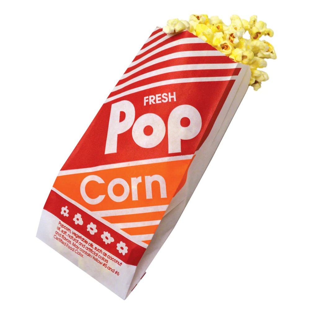 Popcorn Supply Bags, No. 2 (Case of 1,000)