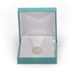N N'icePackaging - 1 Qty Teal-Blue Leatherette Classic Small Pendant Jewelry Gift Box w/White Velvet Insert view 2