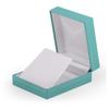 N N'icePackaging - 1 Qty Teal-Blue Leatherette Classic Small Pendant Jewelry Gift Box w/White Velvet Insert view 4