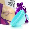 Ecoblossom Reusable Menstrual Disc - Menstrual Cup - Soft Period Disc for Women Designed with Flexible, Medical-Grade Silicone Period Cup (Small, Cyan) view 1