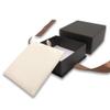N N'icePackaging - 1 Qty Elegant 2-Piece Chocolate Brown Pendant Jewelry Gift Box w/Cream Insert a pre-affixed Light Brown Ribbon view 2