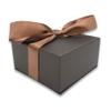 N N'icePackaging - 1 Qty Elegant 2-Piece Chocolate Brown Pendant Jewelry Gift Box w/Cream Insert a pre-affixed Light Brown Ribbon view 4