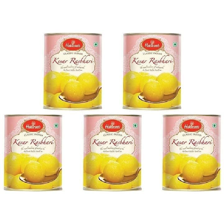 Pack Of 5 - Haldiram's Kesar Rasbhari - 1 Kg (2.2 Lb)