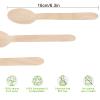 100 Pack Bamboo Spoons Disposable - 6 Inch Biodegradable Cutlery Set for Parties, Weddings & Camping - Heavy Duty, Compostable Birch Wood Utensils (Eco Conscious Alternative to Plastic) of TANGTEA view 3