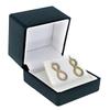 N'icePackaging - 1 Qty Premium Midnight Black Textured Pendant Jewelry Gift Box w/Pre-Affixed Black Ribbon 2-Piece Packer view 1