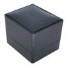 N'icePackaging - 1 Qty Premium Midnight Black Textured Pendant Jewelry Gift Box w/Pre-Affixed Black Ribbon 2-Piece Packer view 2