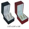 N'icePackaging - 1 Qty Premium Midnight Black Textured Pendant Jewelry Gift Box w/Pre-Affixed Black Ribbon 2-Piece Packer view 3