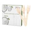 TANGTEA 100 Pack Disposable Wooden Forks  6.2 Inch Splinter-Free Birch Cutlery  Sturdy Natural Wood Utensils for Weddings, BBQ, Parties & Camping  Smooth Unwaxed 100% Natural Wood Forks view 1