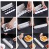 Plastic Wrap Dispenser,Reusable Food Wrap Cutter, Cling Film Cutter Suitable For Packaging Fruits And Vegetables In Kitchens, Supermarkets, Restaurants (Color : White) view 2