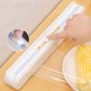 Plastic Wrap Dispenser,Reusable Food Wrap Cutter, Cling Film Cutter Suitable For Packaging Fruits And Vegetables In Kitchens, Supermarkets, Restaurants (Color : White) view 4