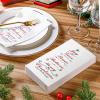 200 Pcs Christmas Guest Napkins Disposable Xmas Paper Towels Dinner Hand Napkin for Home Kitchen Bathroom Powder Room Decorative Dish Towels for Christmas Wedding Holiday Winter Dinner Lunch Party view 2