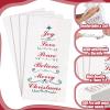 200 Pcs Christmas Guest Napkins Disposable Xmas Paper Towels Dinner Hand Napkin for Home Kitchen Bathroom Powder Room Decorative Dish Towels for Christmas Wedding Holiday Winter Dinner Lunch Party view 4