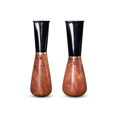 MUXIANG Cigar Mouthpiece Holder 2 Sizes (50R and 52R) Set for Men and Women Wood Cigar Holder 9mm Paper Filter B Shape BE0152-522G