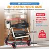 FlyingJoy Rollator Walker with Seat,450Lb Rolling Walker, Extra-Wide Heavy-Duty Rollator Walker with Seat and Brakes for Seniors and Adults Bariatric with Large Aluminum (Champagne) view 2