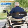 FlyingJoy Rollator Walker with Seat,450Lb Rolling Walker, Extra-Wide Heavy-Duty Rollator Walker with Seat and Brakes for Seniors and Adults Bariatric with Large Aluminum (Champagne) view 4