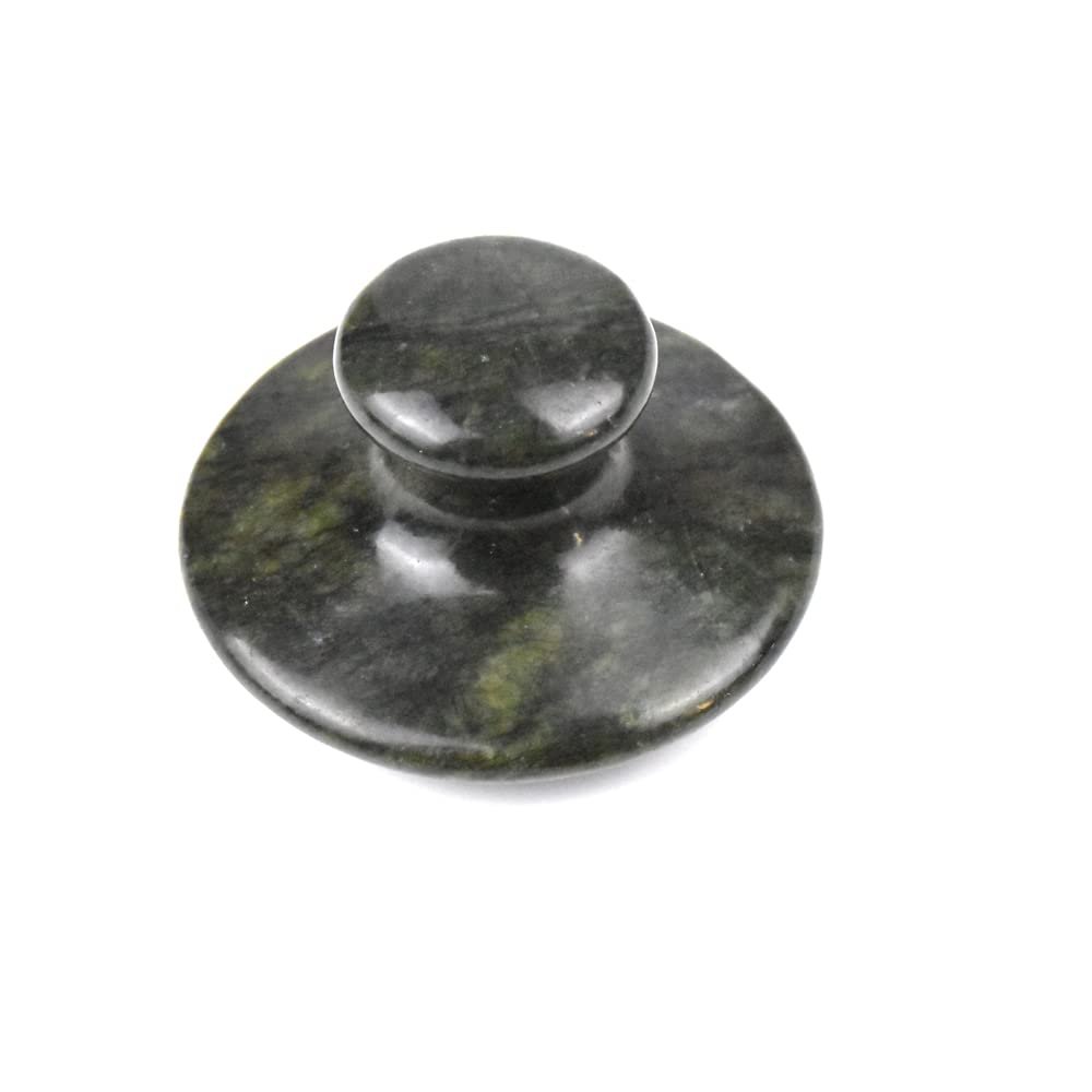 LHYILSWQ Large Mushroom Hot Massage Stones Basalt Rock Spa Massagers Stones for Women&Men Green