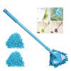 2022 New Rotatable Triangle Cleaning Mop with 2 Mop Replacement Heads, 180 Degree Spin, Wet & Dry Microfiber Ecloth for Bathroom Floor, Wall (Blue) view 1