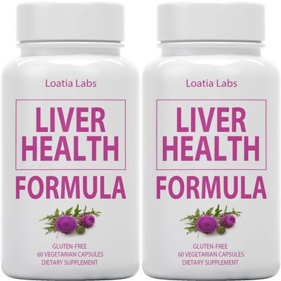 (2 Pack) Liver Health Formula, Cleanse, Detox, Flush, Repair Fatty Liver Support, with Artichoke, Milk Thistle, Dandelion, Beet, Berberine, Pure Natural Superstar Research, Vegan Capsules Supplement
