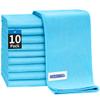 HOMERHYME Microfiber Glass Cleaning Cloth - 10 Pack Polishing Cloths, 16" x 14" Window Cleaning Towel, Streak Free, Lint Free, Great for All Delicate Surface, Glasses, Stainless Steel, Windshield. view 1
