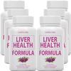 (6 Pack) Liver Health Formula, Cleanse, Detox, Flush, Repair Fatty Liver Support, with Artichoke, Milk Thistle, Dandelion, Beet, Berberine, Pure Natural Superstar Research, Vegan Capsules Supplement view 1