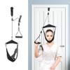 Fanwer Upgraded Neck Stretcher Cervical Neck Traction Device,Double Ratchet Neck Tension Relief Portable Over The Door Device,for Physical Therapy,Neck Pain Relief, Vertebrae Disk Herniation,Black view 1