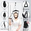 Fanwer Upgraded Neck Stretcher Cervical Neck Traction Device,Double Ratchet Neck Tension Relief Portable Over The Door Device,for Physical Therapy,Neck Pain Relief, Vertebrae Disk Herniation,Black view 4