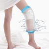SUPERNIGHT Waterproof Knee Cast Cover for Shower, Adult PICC Line Covers for Knee, Watertight Reusable Cast Protector for Leg Surgeries Wound Bandage Black (Adult knee Blue) view 1