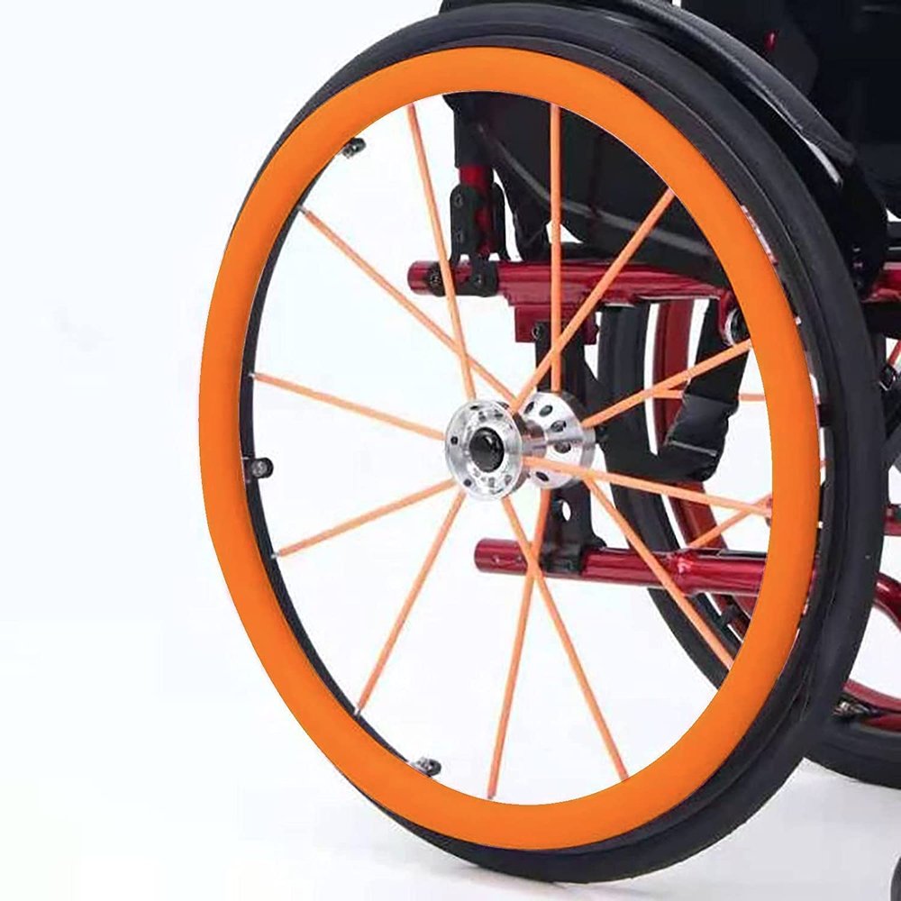 24 Inch Wheelchair Push Rim Covers, Non-Slip Wear-Resistant Hand Push Cover, Wheelchair Rear Wheel, Silicone Snare, Push Ring Protective Cover
