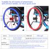 24 Inch Wheelchair Push Rim Covers, Non-Slip Wear-Resistant Hand Push Cover, Wheelchair Rear Wheel, Silicone Snare, Push Ring Protective Cover view 3